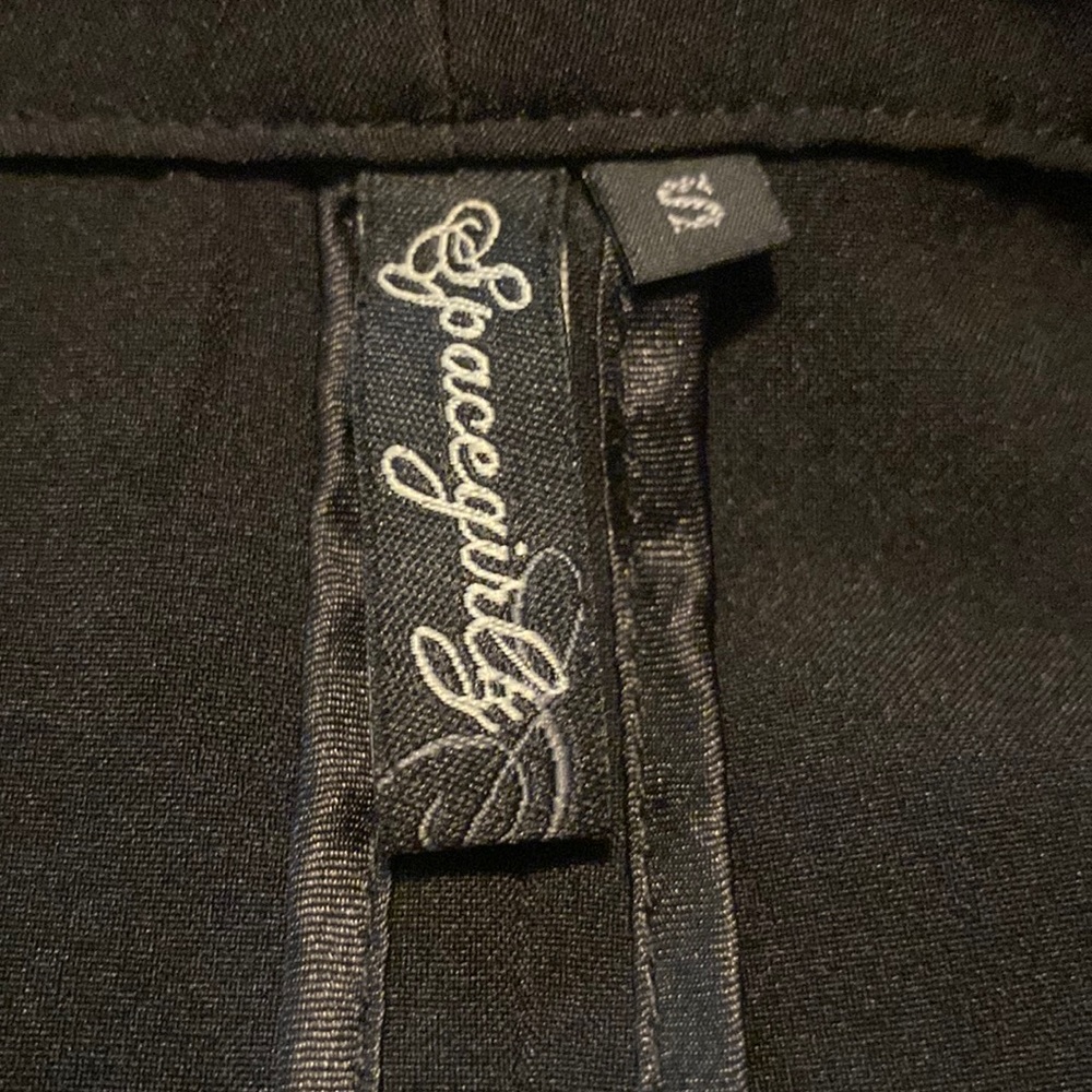 Spacegirly 3/4 Ruched Sleeve Basic Cropped Black Blazer (Sz Jr/SM)